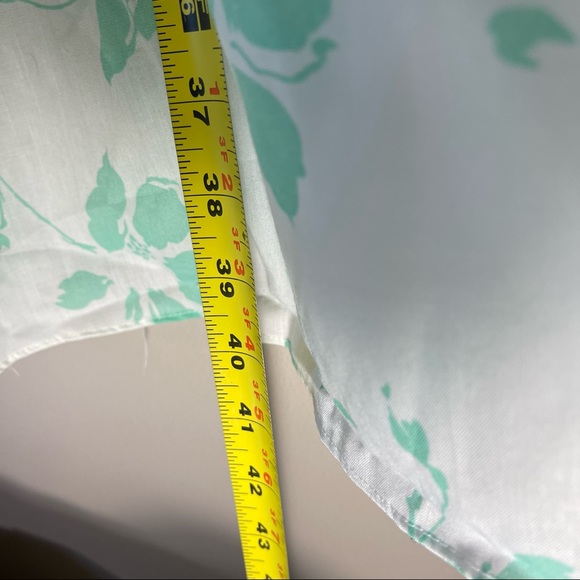 VTG Dress Mint Green Floral Flowers Ruffle Like New Vintage Lightweight - Picture 14 of 16